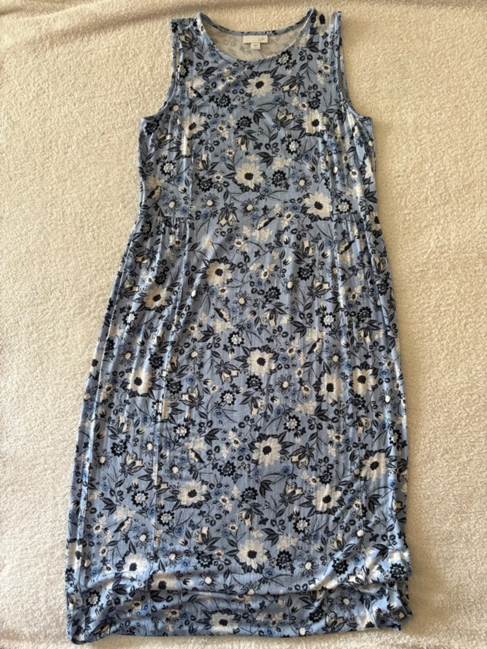 J. Jill Blue Floral Maxi Dress